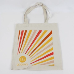 Gorjana Sun Patterned Canvas Tote Bag Shoulder Bag 100% Cotton 14.75" x 16"