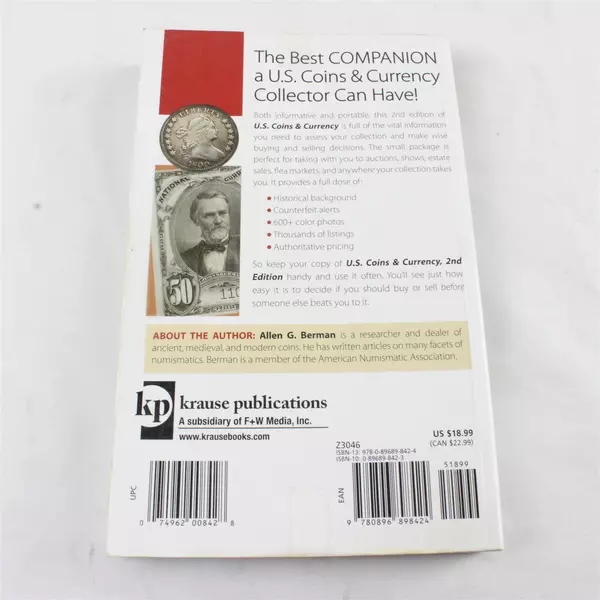 Warman's Companion U.S. Coins & Currency Guide by Allen G. Berman Paperback 2009