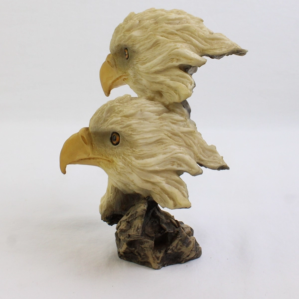 Unbranded Double Headed Bald Eagle Resin Statue Figurine