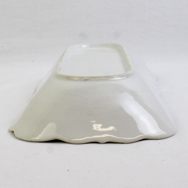 Unbranded White Porcelain with Florals and Bows Celery Dish