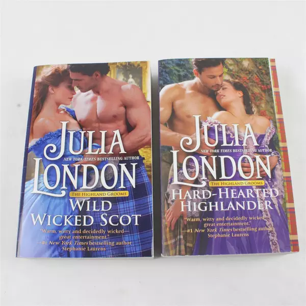 Lot of 2 Julia London Romance Novels Wild Wicked Scot Hard-Hearted Highlander PB