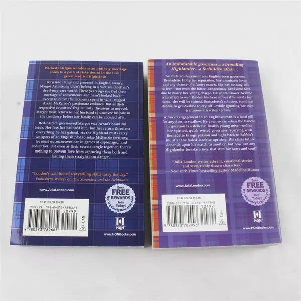 Lot of 2 Julia London Romance Novels Wild Wicked Scot Hard-Hearted Highlander PB