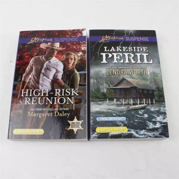 Lot of 2 Harlequin Romance Paperbacks Lakeside Peril & High-Risk Reunion
