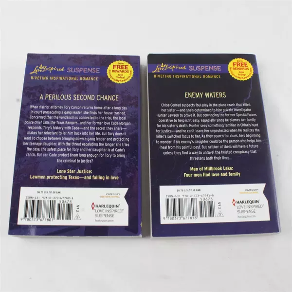 Lot of 2 Harlequin Romance Paperbacks Lakeside Peril & High-Risk Reunion