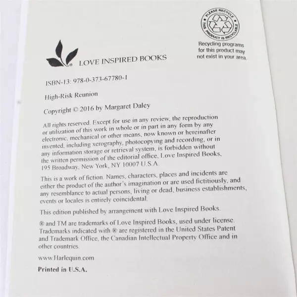 Lot of 2 Harlequin Romance Paperbacks Lakeside Peril & High-Risk Reunion