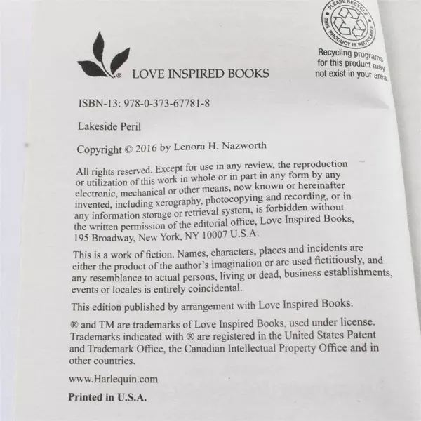 Lot of 2 Harlequin Romance Paperbacks Lakeside Peril & High-Risk Reunion