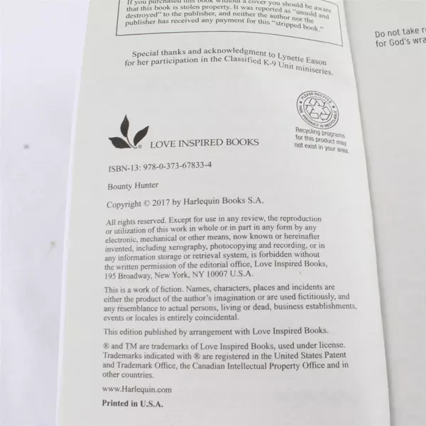 Lot of 2 Harlequin Romance Paperbacks Bounty Hunter & Fatal Cover Up 