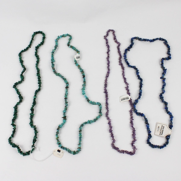 Lot of 4 Stringed Beads Purple, Blue, and Shades of Green