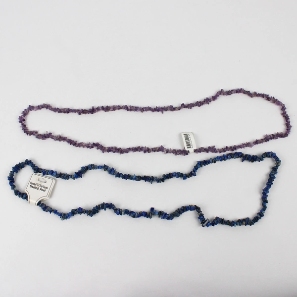 Lot of 4 Stringed Beads Purple, Blue, and Shades of Green