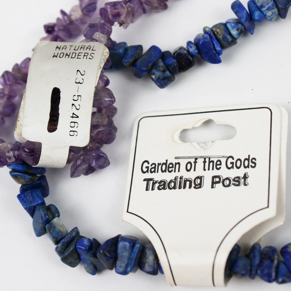 Lot of 4 Stringed Beads Purple, Blue, and Shades of Green