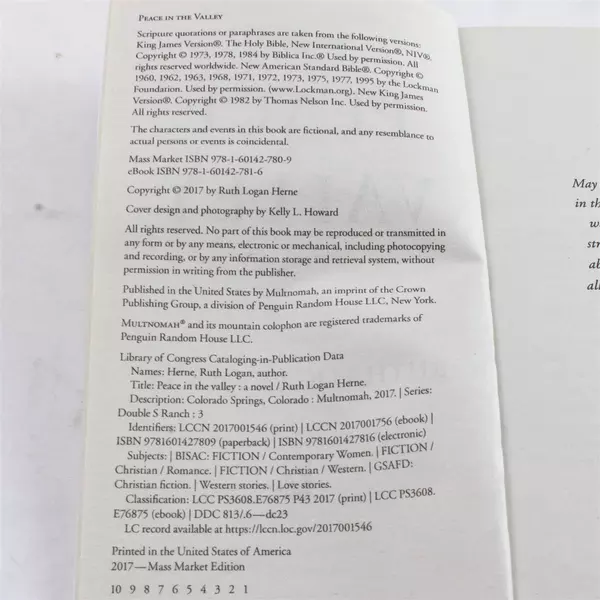 Peace in the Valley: A Novel by Ruth Logan Herne Double S Ranch Book 3 Paperback