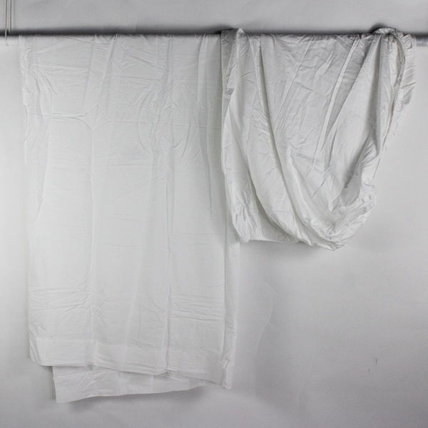 Yogi International 2 Pc Twin Size White Cotton Flat & Fitted Bedsheet Set