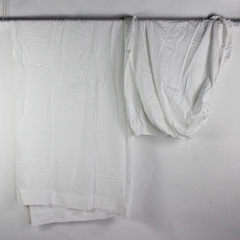 Yogi International 2 Pc Twin Size White Cotton Flat & Fitted Bedsheet Set