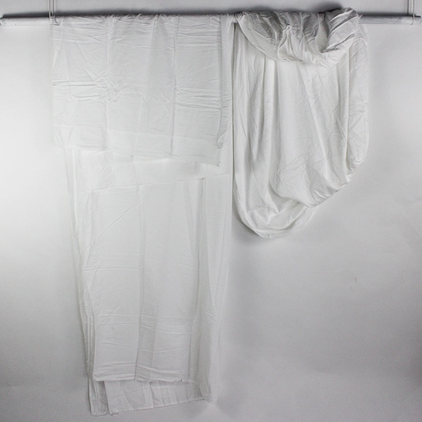 Yogi International 2 Pc Twin Size White Cotton Flat & Fitted Bedsheet Set