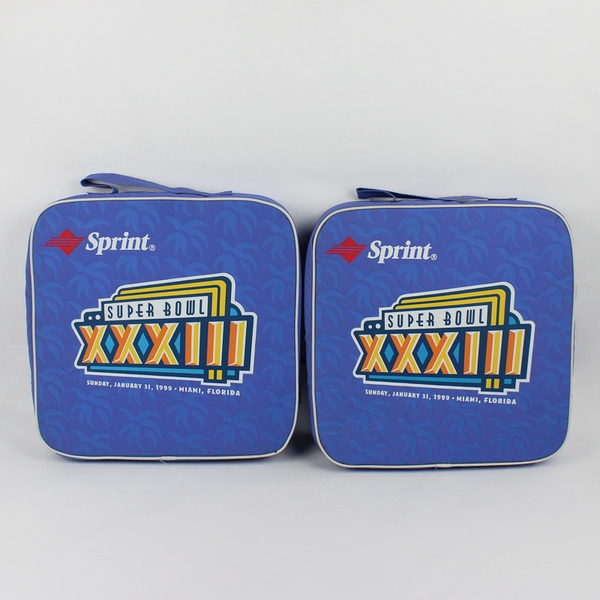 Lot Of 2 NFL Super Bowl 33 (1999) Stadium Seat Cushion Miami, FL 15" x 15"