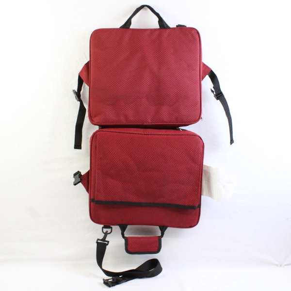 Unbranded Portable Stadium Seat Cushion Bleacher W/ Backrest Red Model CF-430SB