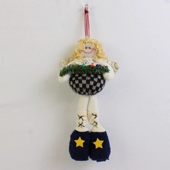 Weighted Cloth Angel Doll Christmas Ornament 8.5" FLAWED