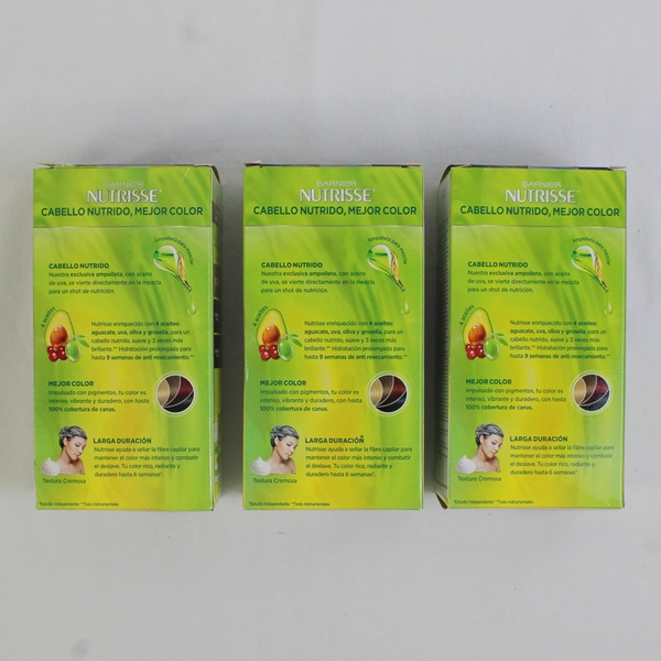 3x Garnier Nutrisse 41 Iced Coffee Dark Nude Brown Ash Permanent Hair Color