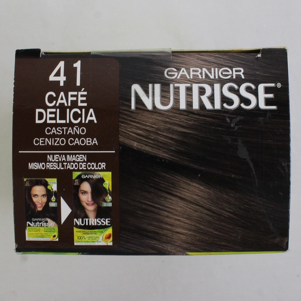 3x Garnier Nutrisse 41 Iced Coffee Dark Nude Brown Ash Permanent Hair Color