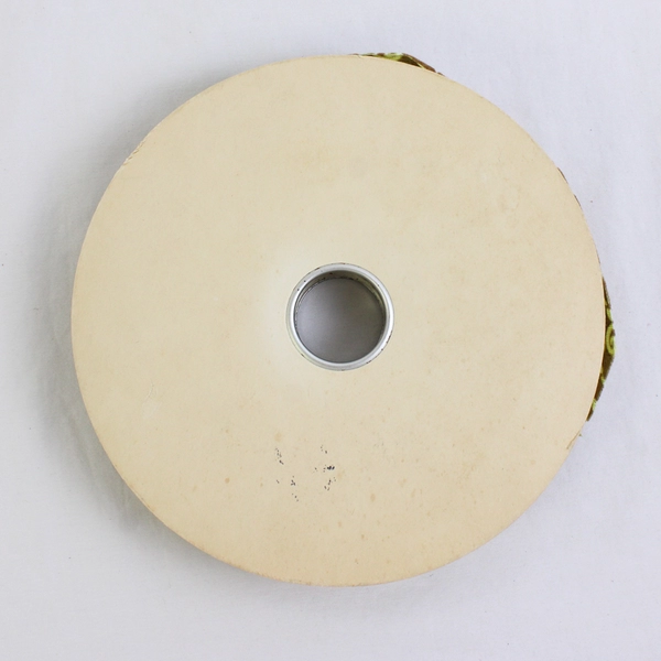 Vintage Tapestry Brown and Green Flocked Rayon Ribbon