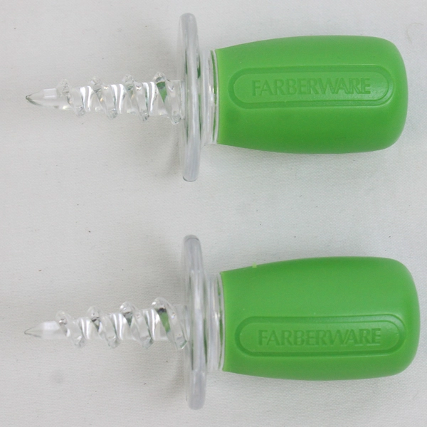 Set Of 8 Farberware Professional Corn Holders Plastic Red/Green/Yellow/Orange