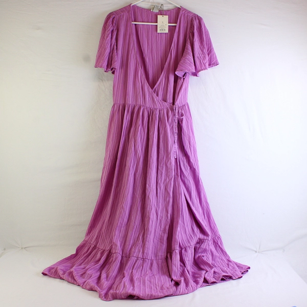 NWT A New Day Purple Plunge Wrap Dress Women's XL