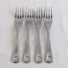 Lot Of 4 Cambridge Silver Pendulum (Stainless) Flatware Salad Forks 7.5" Long
