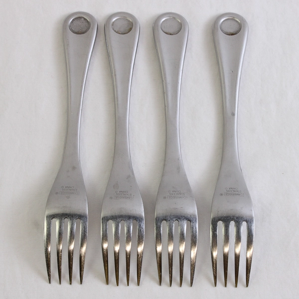Lot Of 4 Cambridge Silver Pendulum (Stainless) Flatware Salad Forks 7.5" Long