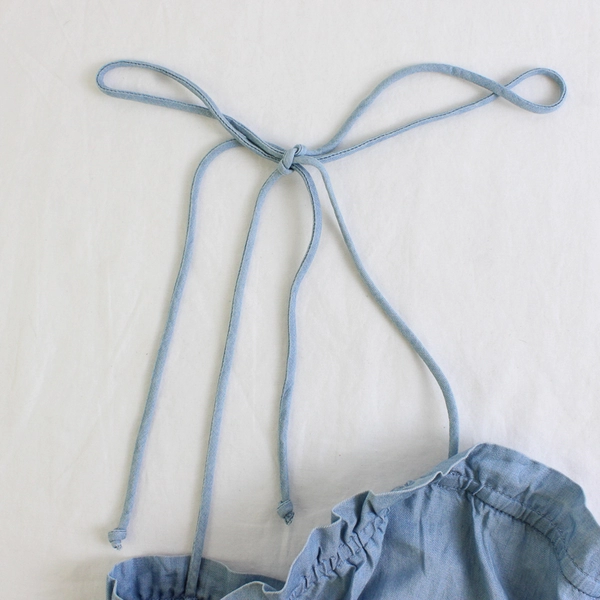 Aerie Light Blue Cropped Spaghetti Strap Tank Top Women's Size XL