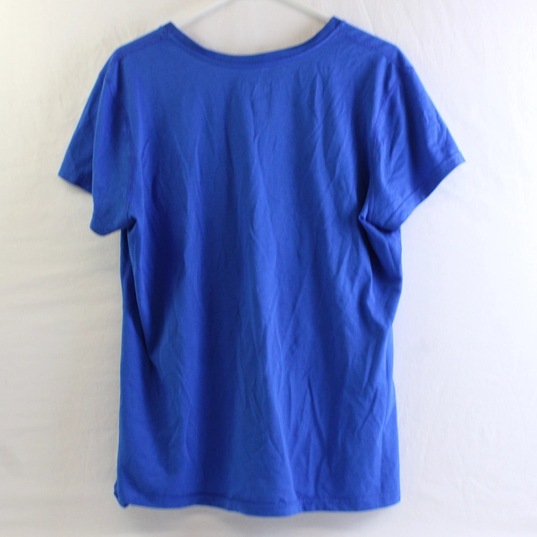 Nike Dri-Fit Blue Regular Fit Short-Sleeve V-Neck T-Shirt Women's Size XL