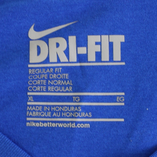 Nike Dri-Fit Blue Regular Fit Short-Sleeve V-Neck T-Shirt Women's Size XL
