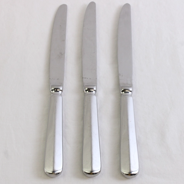 Lot Of 3 Food Network Mint (Stainless) Flatware Dinner Knives 9.5" Long