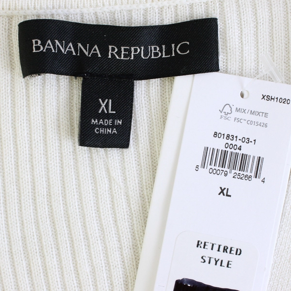 NWT Banana Republic Cream Long-Sleeve Cardigan Women's Size XL