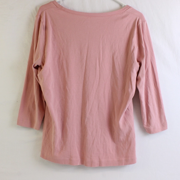 Eddie Bauer Light Pink 3/4-Sleeve Cotton T-Shirt Women's Size Large