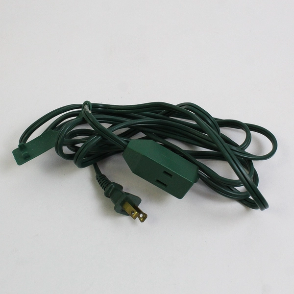 Lot of 4 White and Green 3-Outlet Extension Cords 6 ft