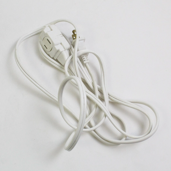 Lot of 4 White and Green 3-Outlet Extension Cords 6 ft
