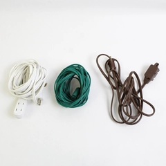 Lot of 3 Single-Outlet and 3-Outlet Extension Cords 9ft to 20ft