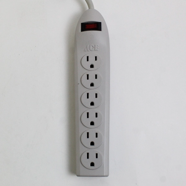 Ace 6-Outlet Power Strip Model 33543 125VAC