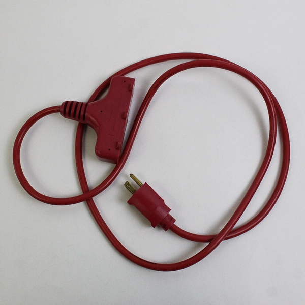 Master Electrician Red 3-Outlet 3-Prong Extension Cord 6 ft