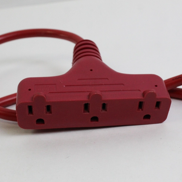 Master Electrician Red 3-Outlet 3-Prong Extension Cord 6 ft