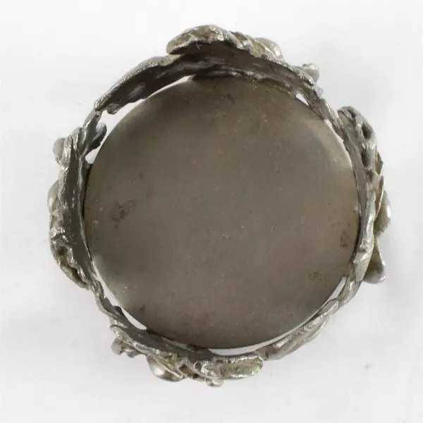 Decorative Magnolia Metal Pillar Candle Holder Rustic Vintage