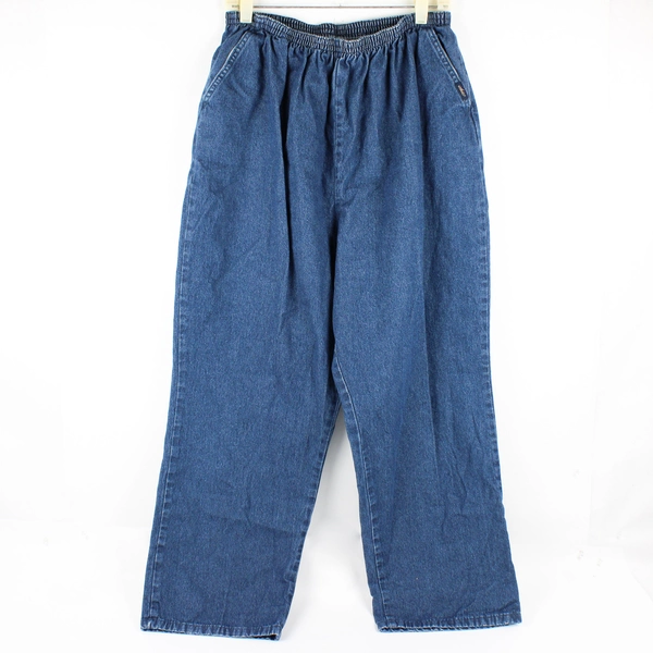 Chic Women's 22W Petite Pull On Elastic Waist Blue Denim Jeans