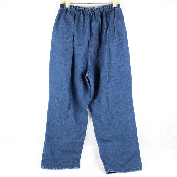 Chic Women's 22W Petite Pull On Elastic Waist Blue Denim Jeans