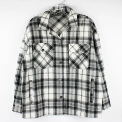 Black Tape Women's M Black and White Button Up Flannel Jacket