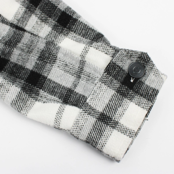 Black Tape Women's M Black and White Button Up Flannel Jacket