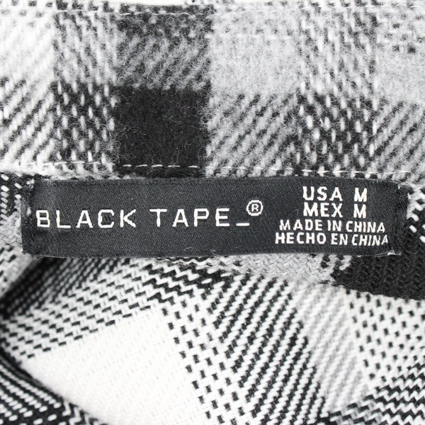 Black Tape Women's M Black and White Button Up Flannel Jacket