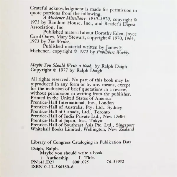 Maybe You Should Write a Book by Ralph Daigh with Isaac Asimov & Louis L'Amour