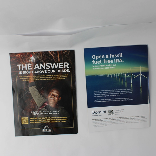 Lot of 2 Mother Jones Magazines Sept/Oct & Nov/Dec 2024 Good Condition