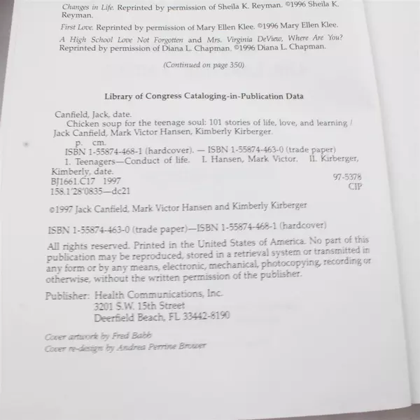 Chicken Soup for the Teenage Soul 101 Stories Love and Learning Paperback Book