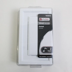 Utilitech Wired Doorbell Kit 2 Chimes White Finish #0322618 Easy Installation